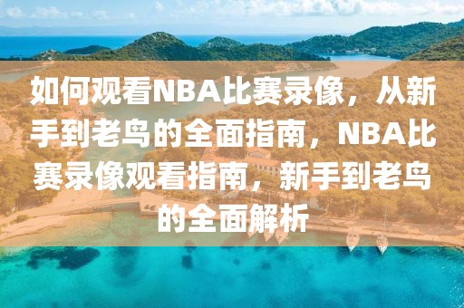 如何观看NBA比赛录像，从新手到老鸟的全面指南，NBA比赛录像观看指南，新手到老鸟的全面解析