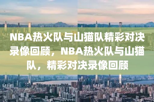 NBA热火队与山猫队精彩对决录像回顾，NBA热火队与山猫队，精彩对决录像回顾