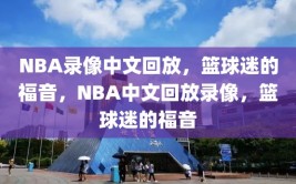 NBA录像中文回放，篮球迷的福音，NBA中文回放录像，篮球迷的福音