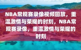 NBA常规赛录像视频回放，重温激情与荣耀的时刻，NBA常规赛录像，重温激情与荣耀的时刻