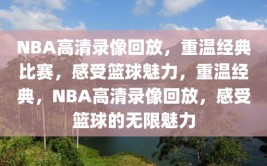 NBA高清录像回放，重温经典比赛，感受篮球魅力，重温经典，NBA高清录像回放，感受篮球的无限魅力