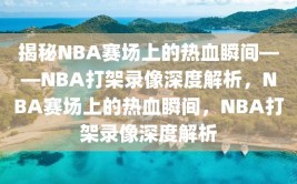 揭秘NBA赛场上的热血瞬间——NBA打架录像深度解析，NBA赛场上的热血瞬间，NBA打架录像深度解析