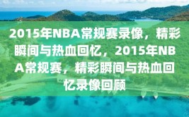 2015年NBA常规赛录像，精彩瞬间与热血回忆，2015年NBA常规赛，精彩瞬间与热血回忆录像回顾