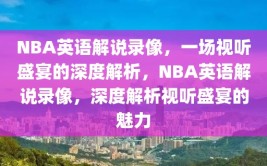 NBA英语解说录像，一场视听盛宴的深度解析，NBA英语解说录像，深度解析视听盛宴的魅力