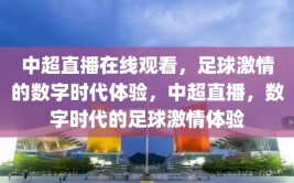 中超直播在线观看，足球激情的数字时代体验，中超直播，数字时代的足球激情体验