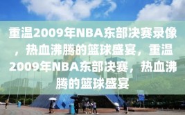 重温2009年NBA东部决赛录像，热血沸腾的篮球盛宴，重温2009年NBA东部决赛，热血沸腾的篮球盛宴