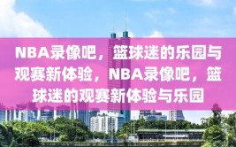 NBA录像吧，篮球迷的乐园与观赛新体验，NBA录像吧，篮球迷的观赛新体验与乐园