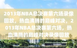 2013年NBA总决赛第六场录像回放，热血沸腾的巅峰对决，2013年NBA总决赛第六场，热血沸腾的巅峰对决录像回放