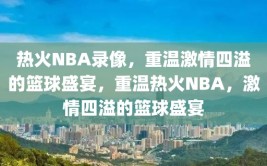 热火NBA录像，重温激情四溢的篮球盛宴，重温热火NBA，激情四溢的篮球盛宴