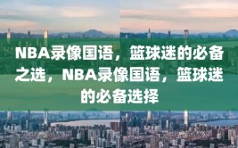 NBA录像国语，篮球迷的必备之选，NBA录像国语，篮球迷的必备选择