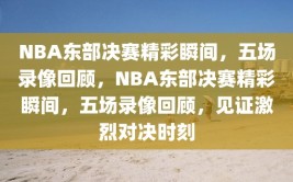 NBA东部决赛精彩瞬间，五场录像回顾，NBA东部决赛精彩瞬间，五场录像回顾，见证激烈对决时刻