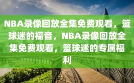 NBA录像回放全集免费观看，篮球迷的福音，NBA录像回放全集免费观看，篮球迷的专属福利