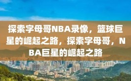 探索字母哥NBA录像，篮球巨星的崛起之路，探索字母哥，NBA巨星的崛起之路