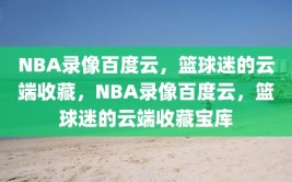 NBA录像百度云，篮球迷的云端收藏，NBA录像百度云，篮球迷的云端收藏宝库