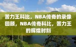 苦力王科比，NBA传奇的录像回顾，NBA传奇科比，苦力王的辉煌时刻