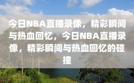 今日NBA直播录像，精彩瞬间与热血回忆，今日NBA直播录像，精彩瞬间与热血回忆的碰撞