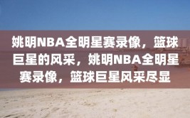 姚明NBA全明星赛录像，篮球巨星的风采，姚明NBA全明星赛录像，篮球巨星风采尽显