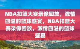 NBA扣篮大赛录像回放，激情四溢的篮球盛宴，NBA扣篮大赛录像回放，激情四溢的篮球盛宴