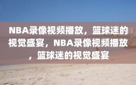 NBA录像视频播放，篮球迷的视觉盛宴，NBA录像视频播放，篮球迷的视觉盛宴