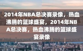 2014年NBA总决赛录像，热血沸腾的篮球盛宴，2014年NBA总决赛，热血沸腾的篮球盛宴录像