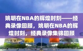 姚明在NBA的辉煌时刻——经典录像回顾，姚明在NBA的辉煌时刻，经典录像集锦回顾