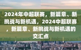 2024年中超联赛，新篇章、新挑战与新机遇，2024中超联赛，新篇章、新挑战与新机遇的交汇点