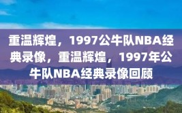 重温辉煌，1997公牛队NBA经典录像，重温辉煌，1997年公牛队NBA经典录像回顾