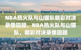 NBA热火队与山猫队精彩对决录像回顾，NBA热火队与山猫队，精彩对决录像回顾