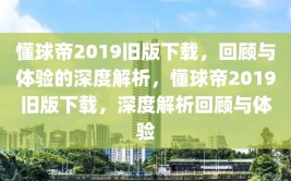 懂球帝2019旧版下载，回顾与体验的深度解析，懂球帝2019旧版下载，深度解析回顾与体验