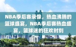 NBA季后赛录像，热血沸腾的篮球盛宴，NBA季后赛热血盛宴，篮球迷的狂欢时刻