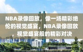 NBA录像回放，像一场精彩绝伦的视觉盛宴，NBA录像回放，视觉盛宴般的精彩对决