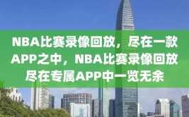 NBA比赛录像回放，尽在一款APP之中，NBA比赛录像回放尽在专属APP中一览无余