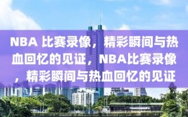 NBA 比赛录像，精彩瞬间与热血回忆的见证，NBA比赛录像，精彩瞬间与热血回忆的见证