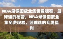 NBA录像回放全集免费观看，篮球迷的福音，NBA录像回放全集免费观看，篮球迷的专属福利