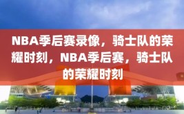 NBA季后赛录像，骑士队的荣耀时刻，NBA季后赛，骑士队的荣耀时刻