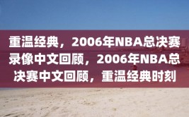 重温经典，2006年NBA总决赛录像中文回顾，2006年NBA总决赛中文回顾，重温经典时刻