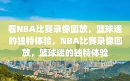 看NBA比赛录像回放，篮球迷的独特体验，NBA比赛录像回放，篮球迷的独特体验