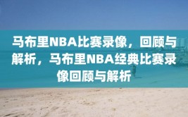 马布里NBA比赛录像，回顾与解析，马布里NBA经典比赛录像回顾与解析