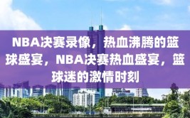 NBA决赛录像，热血沸腾的篮球盛宴，NBA决赛热血盛宴，篮球迷的激情时刻