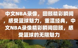 中文NBA录像，回顾精彩瞬间，感受篮球魅力，重温经典，中文NBA录像精彩瞬间回顾，感受篮球的无限魅力